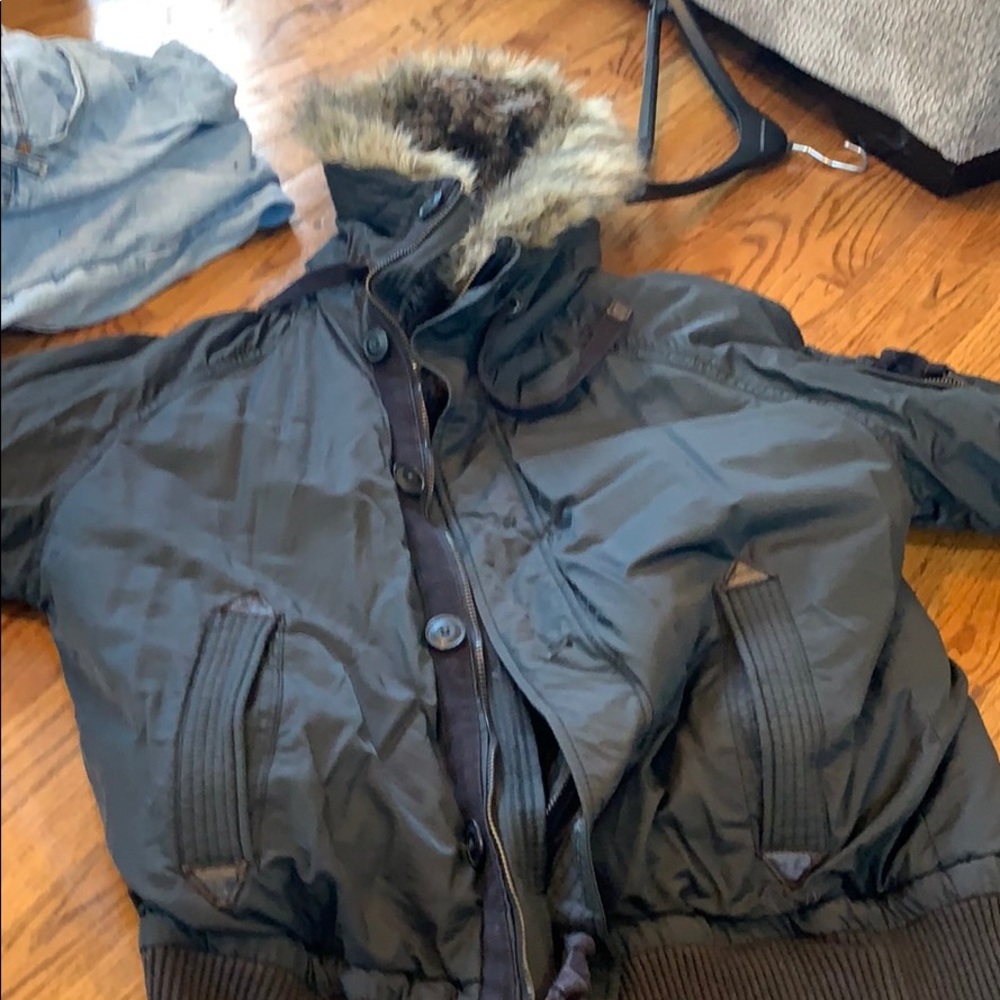 American eagle faux fur men’s jacket